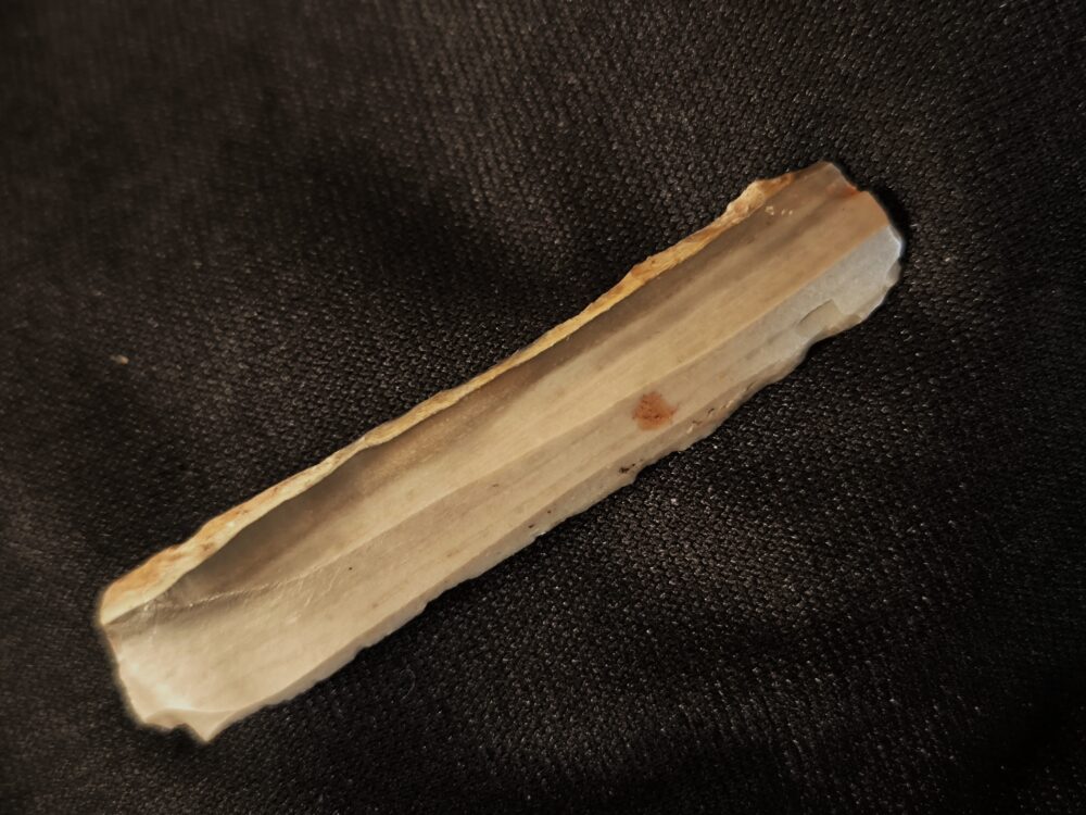 sehr schöne Silexklinge, Neolithikum bei Würzburg