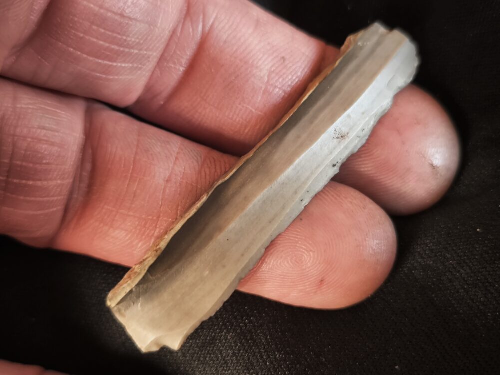 sehr schöne Silexklinge, Neolithikum bei Würzburg