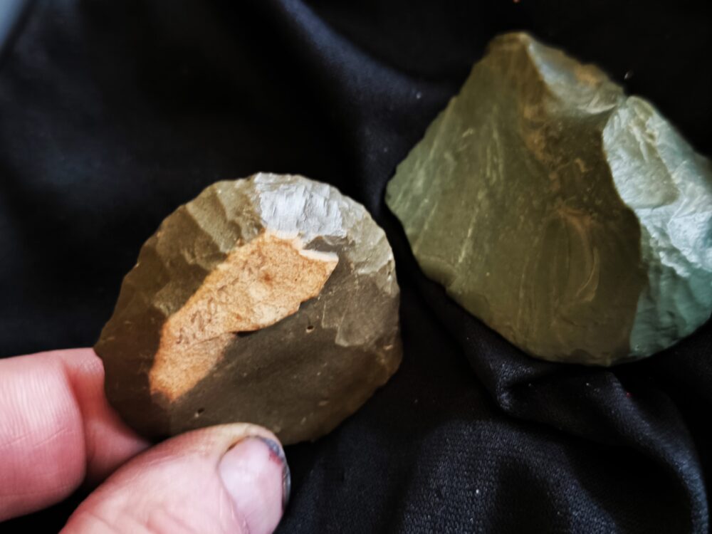 Zwei Rundschaber, Neolithikum, Niger