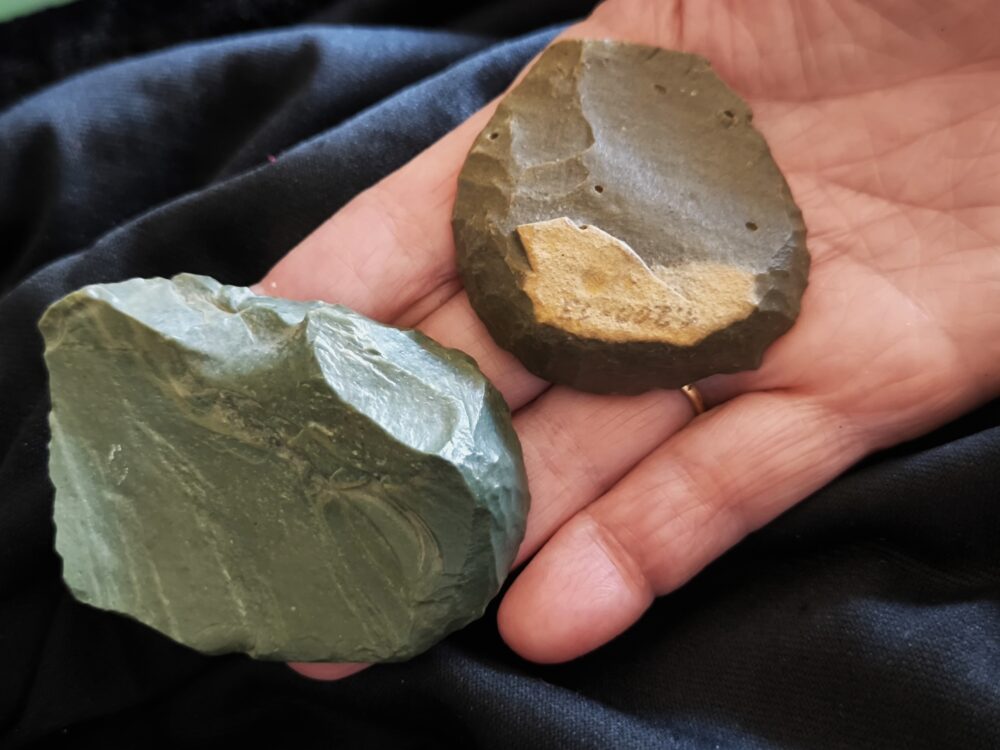 Zwei Rundschaber, Neolithikum, Niger